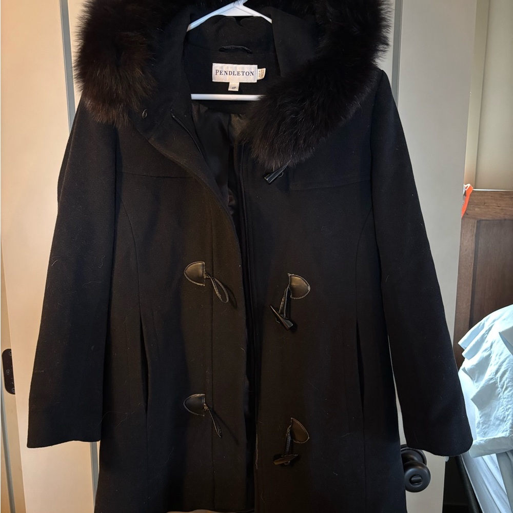 Pendleton Women's Wool Black Pea Coat